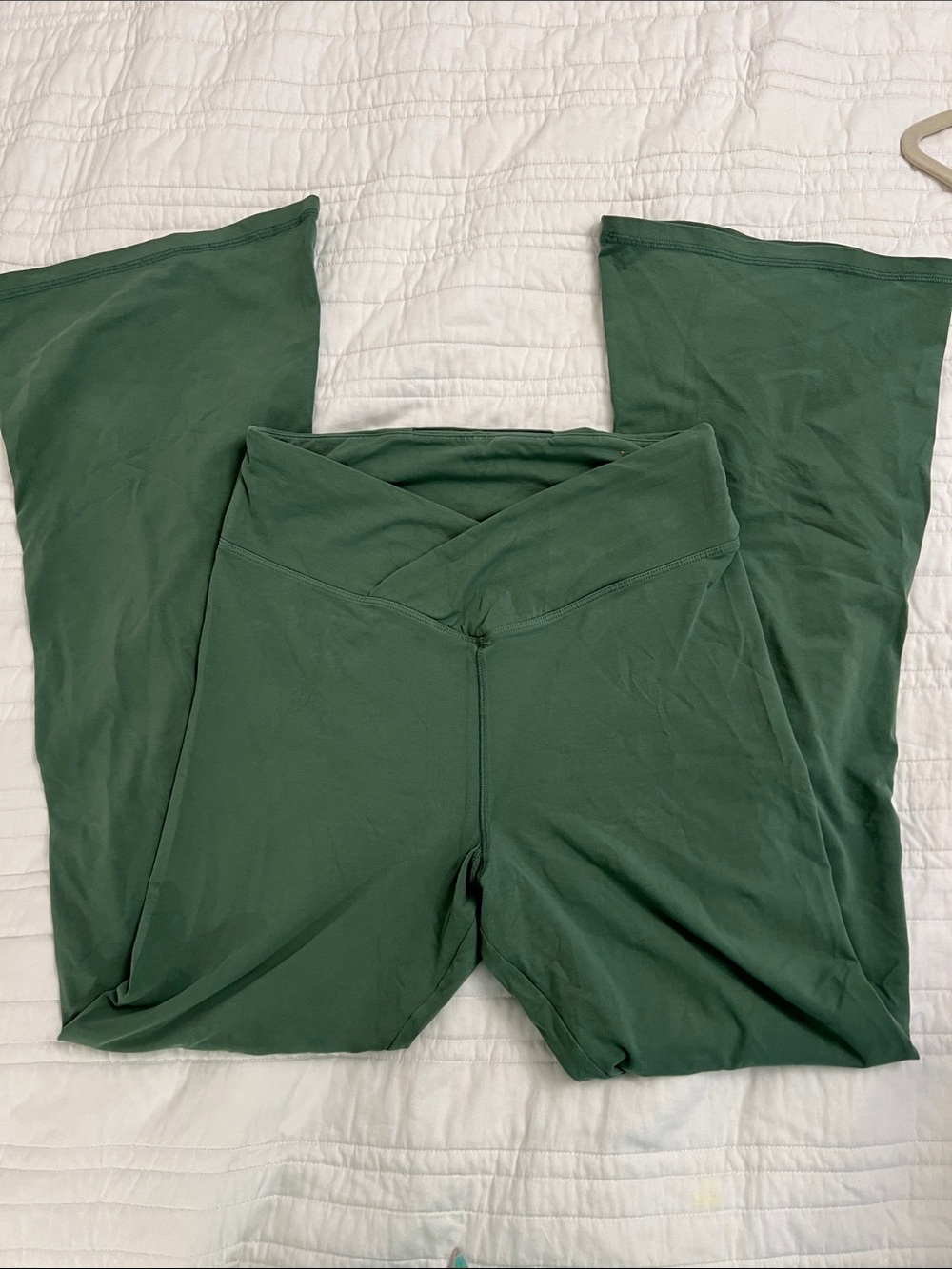 PINK Victoria's Secret Forest Green Flared Leggings